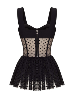 Топ в горох с баской