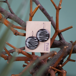 Серьги - Английский замок Большие - Зебра