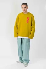 Толстовка Codered Baggy Sleеve Горчичный Темный Half Inverse Font