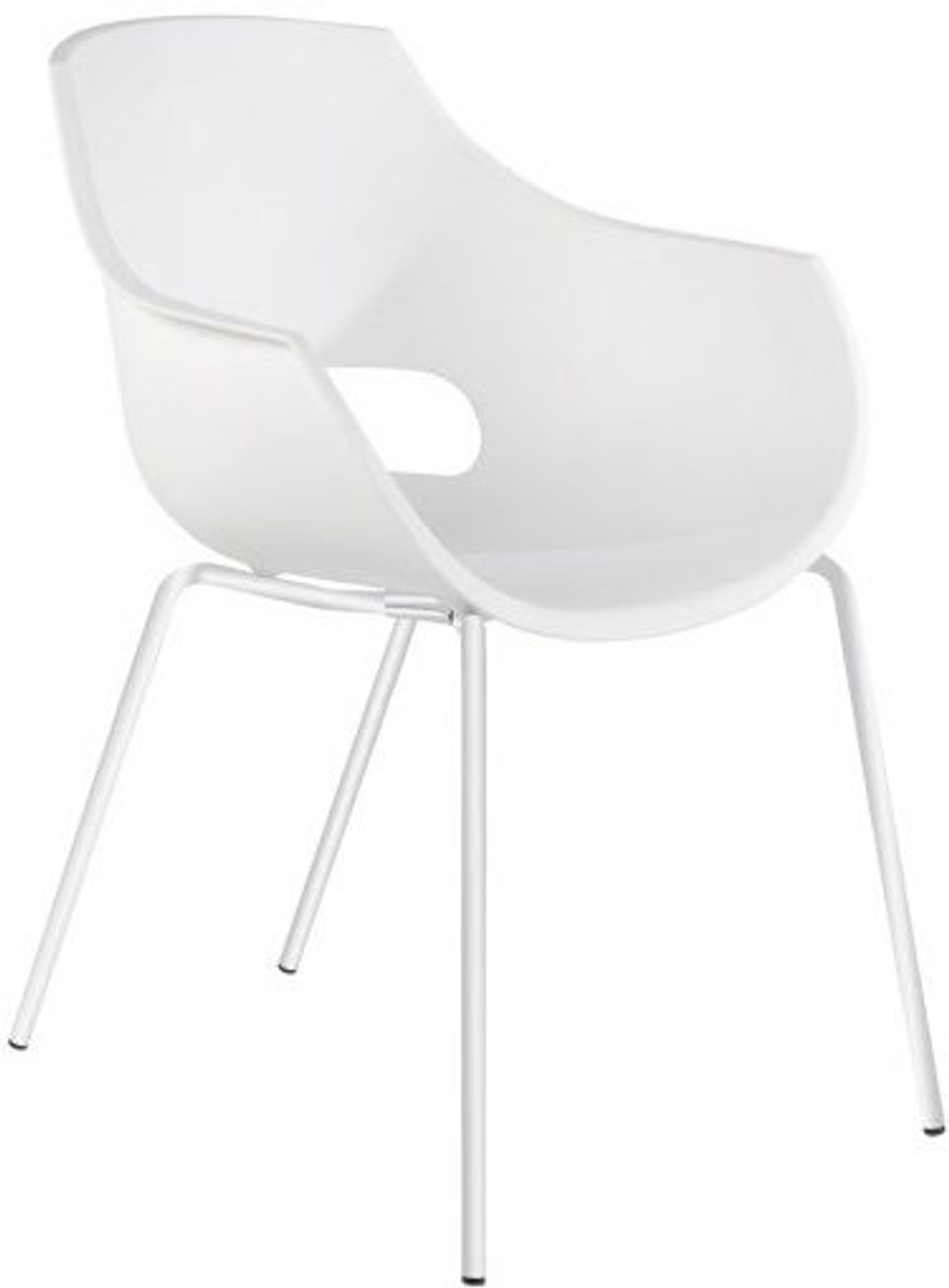 Кресло пластиковое Papatya Opal-ML Pro, белый