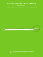 Натяжные потолки: 9.3 м2, 0.3 м2