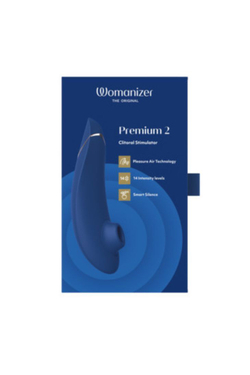 Womanizer Premium 2 - Бесконтактный клиторальный стимулятор, синий