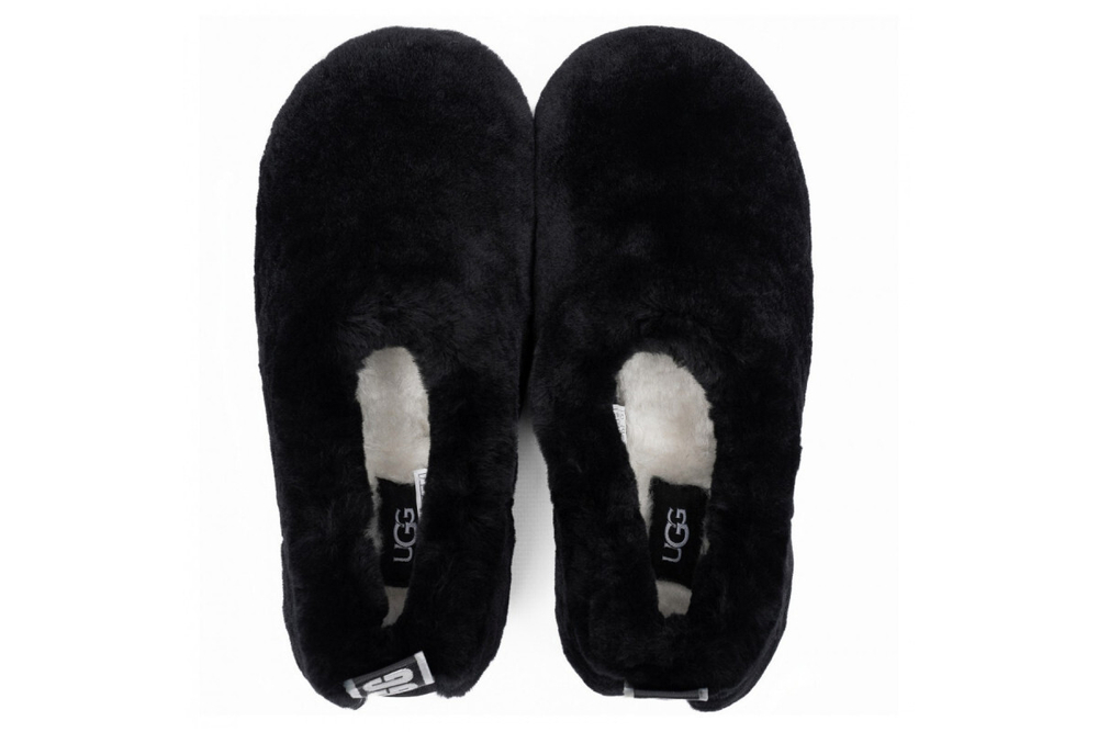 Ugg Hailey Fluff Slippers Black