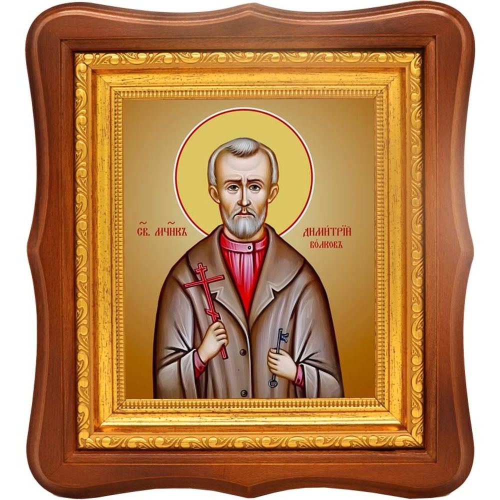 Димитрий Волков святой мученик. Икона на холсте.