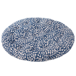 Подушка на стул круглая темно-синего цвета с принтом Спелая Смородина из коллекции scandinavian touch, 40 см