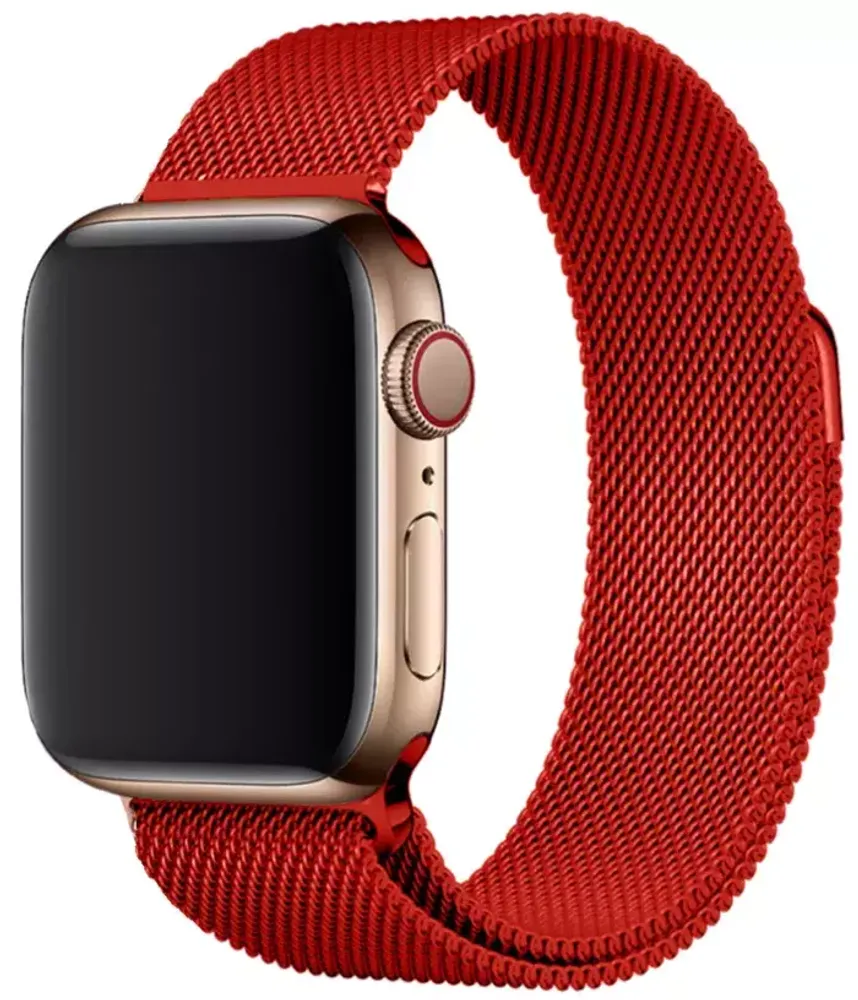 Браслет-ремешок для Apple Watch MILANESE (42-44mm) красный