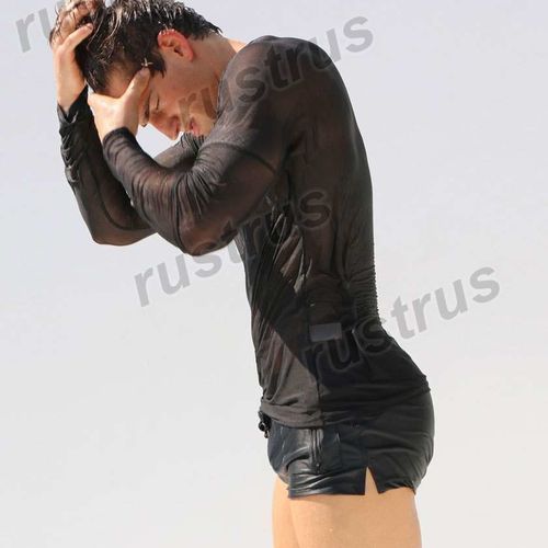 Мужские плавки черные с внешним карманом спереди  Aqux 29910