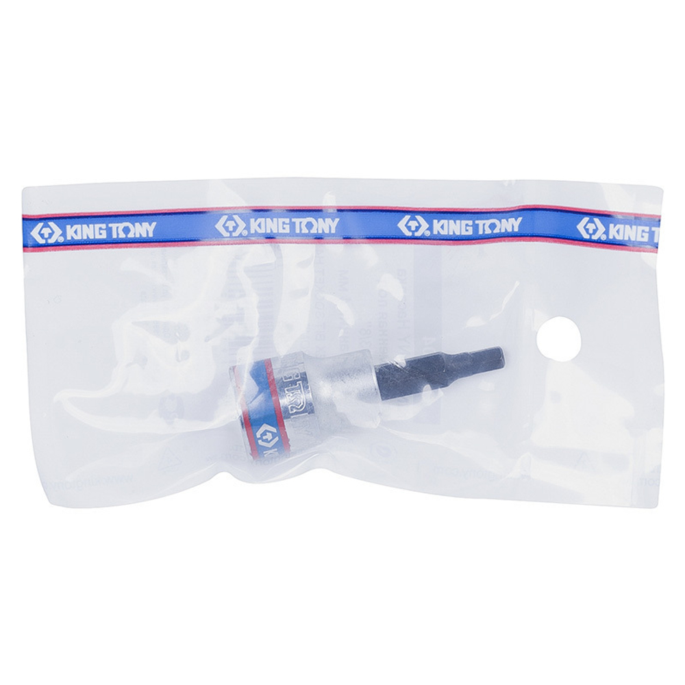 KING TONY (302504) Насадка (бита) торцевая 3/8", L = 50 мм, HEX, 4 мм