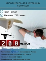 Вставка заглушка для натяжного потолка, плинтус, 200 м