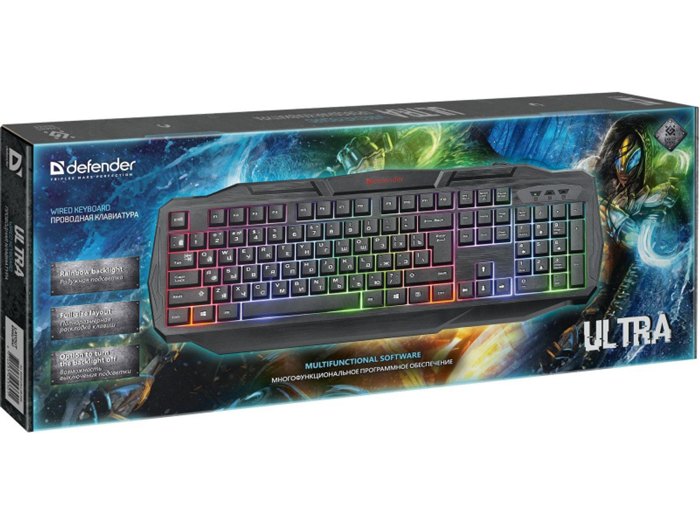 Клавиатура игровая проводная Defender HB-330L Ultra