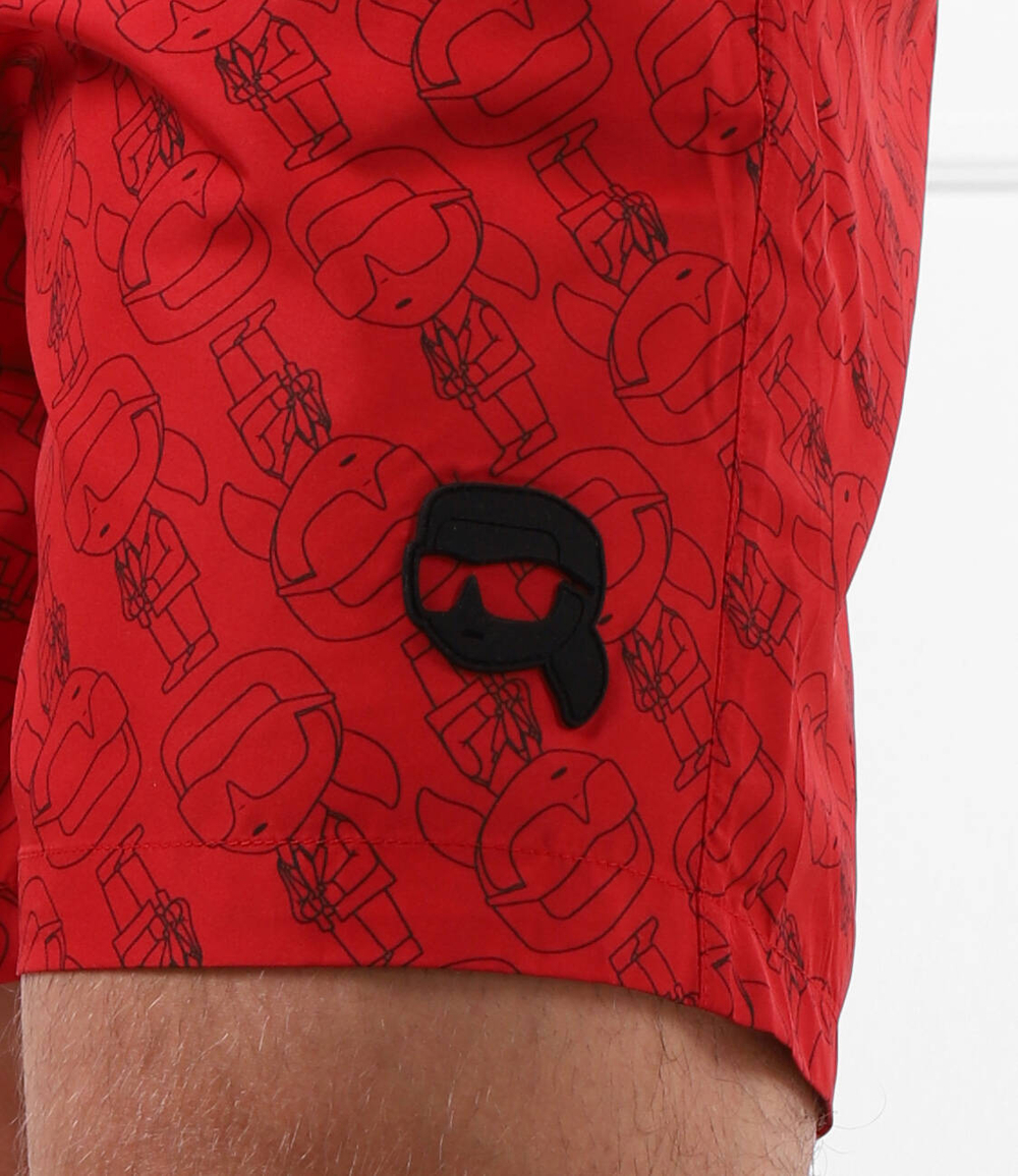 Ikonik 2.0 aop med boardshorts Karl Lagerfeld - красный(230M2212)