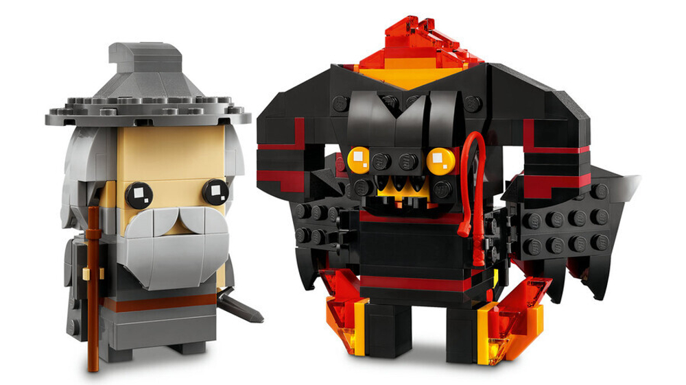 Конструктор LEGO BrickHeadz 40631 Властелин колец: Гэндальф Серый и Балрог