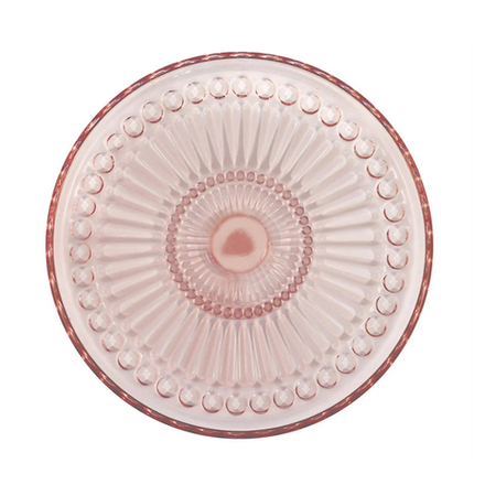 Стеклянная тарелка Alice pale pink, 18,5 см