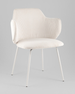 Стул обеденный Eira вельвет белый