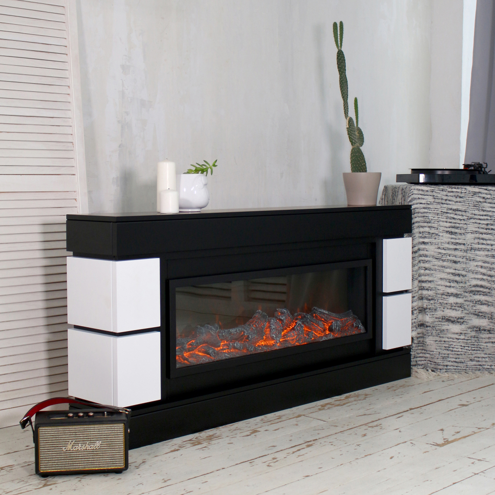 Каминокомплект Real Flame Denver 42/BV BLM с очагом Beverly 1000 (без обогрева)