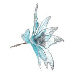 GAEM Цветок исскуственный "Пуансеттия" (на клипсе), L23 W23 H12 см