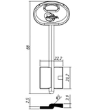 Заготовка сувальдного ключа 10711 MET6DP