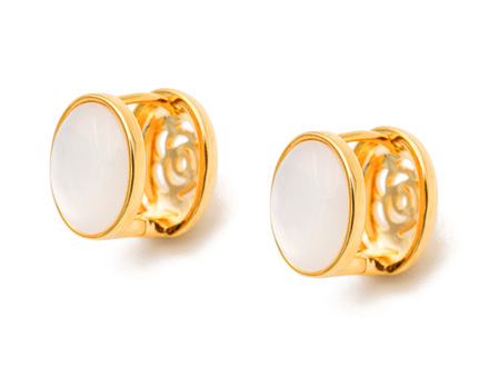 Серьги "Secret rose", с перламутром, 13мм