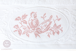 Полотенце 50x100 Devilla Птички белое