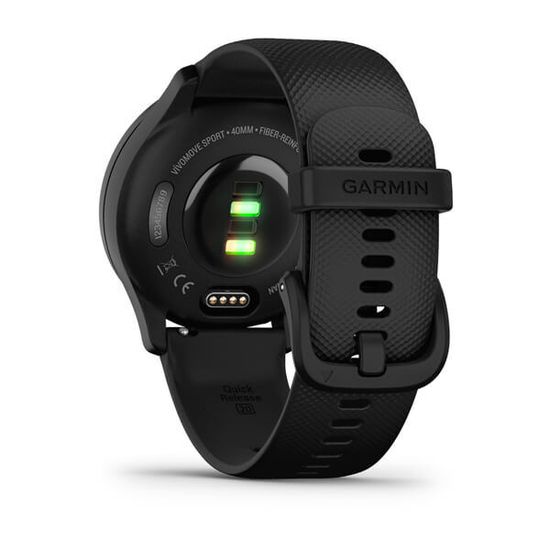 Умные часы Garmin vivomove Sport черный, серый безель, с силиконовым ремешком
