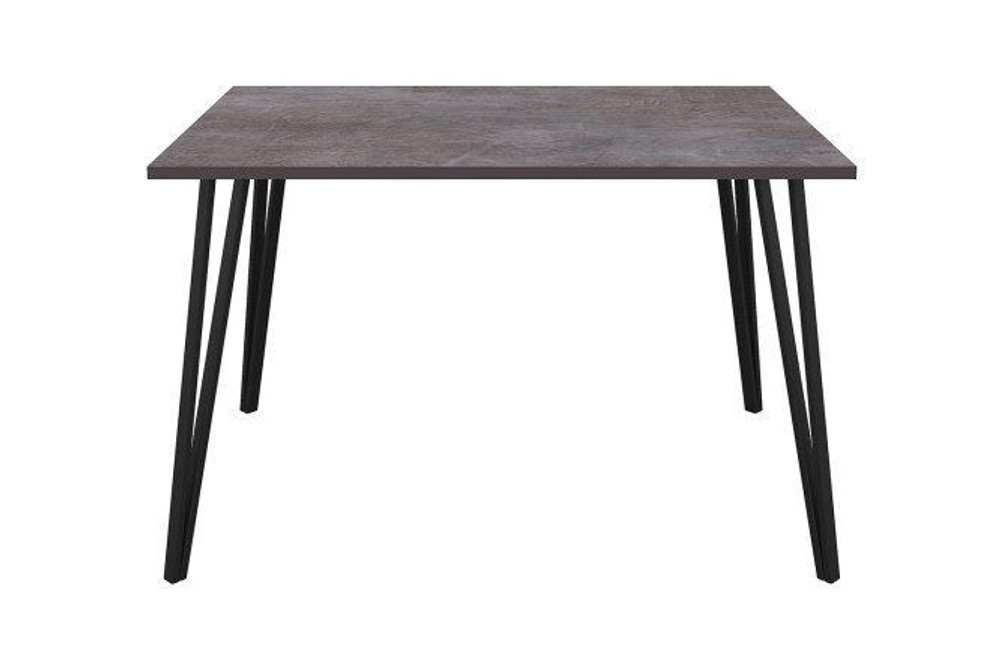 Стол кухонный обеденный Камень Тёмный/Чёрный, Сиена, 120х80х75,5 см