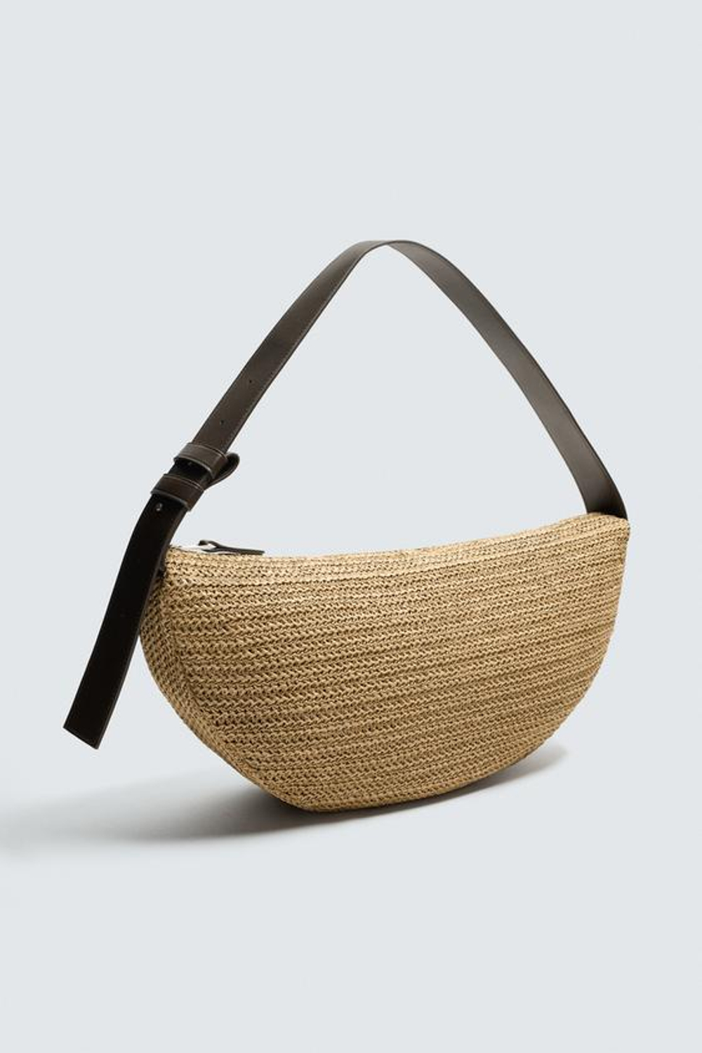 ZARA ПЛЕТЕНАЯ СУМКА, ЭКРЮ