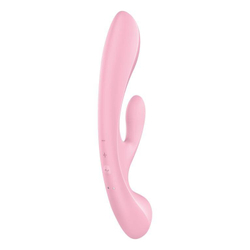 Гибкий вибратор-кролик 2 в 1 Satisfyer Triple Oh, розовый