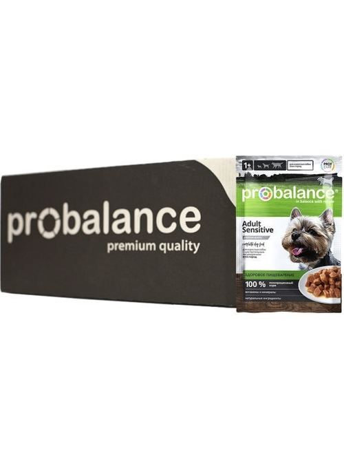 Влажный корм Pro Balance Sensitive для собак с чувствительным пищеварением, 25 шт x 85 г