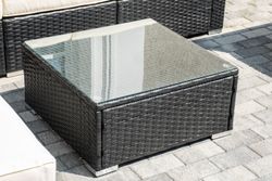 "Даллас" лаунж-зона из искусственного ротанга на 5 персон, цвет черный