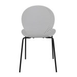 Стул пластик Wave серый с черными ножками
