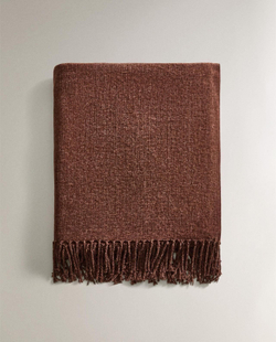 Zara Home - Синель одеяло, коричневый, 140x190 см