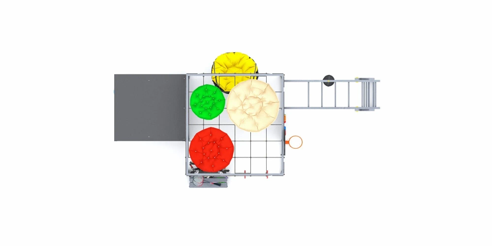 Детская площадка Савушка КУБ-4 (серый) с подушками