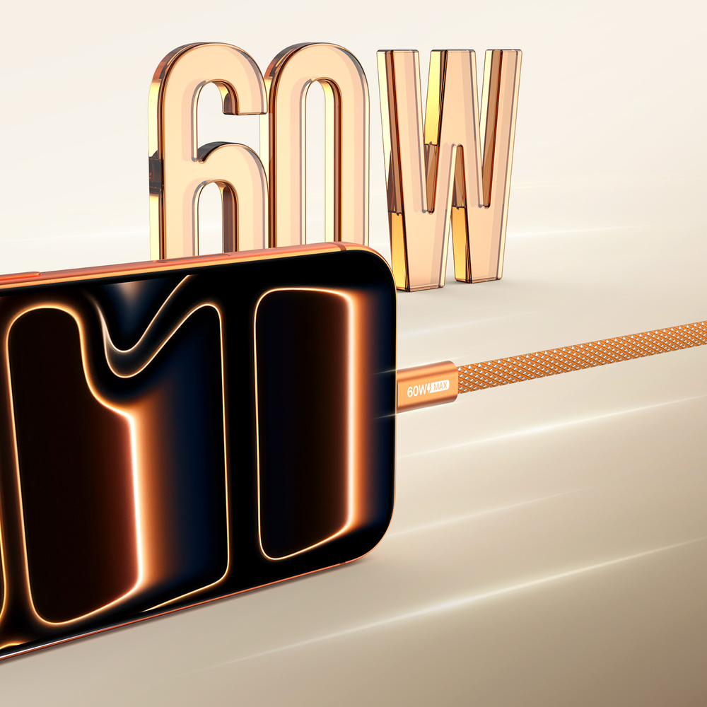 Магнитный плетеный кабель оранжевый для быстрой зарядки 60W, длина 100см (1м) с разъемом Type C на Type C, серия AUTO Series Aluminum от Dux Ducis