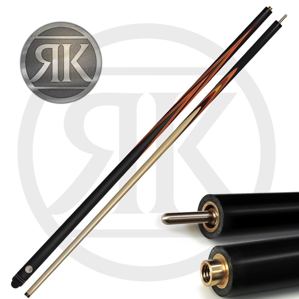 Кий Янтарь, черный граб/желт.граб/ятоба/красный.граб, 14-запилов, 2PC(ЯК)