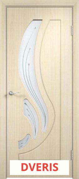 Межкомнатная дверь Лиана ПО (Беленый Дуб/Сатинато Художественное)