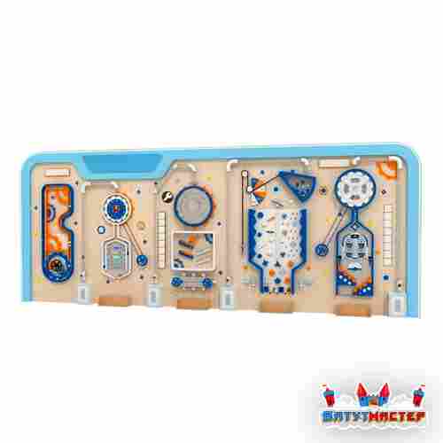 Детская интерактивная стена «Технолаб», с механическими маршрутами