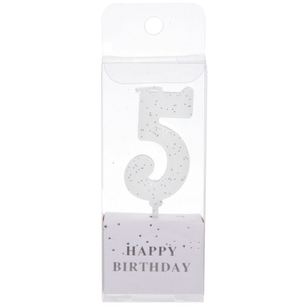 Свеча для торта Цифра Фактура «5» 4,6 см