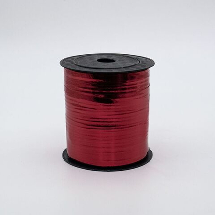 Лента полипропиленовая металлизированная 0,5 см*250 м красная