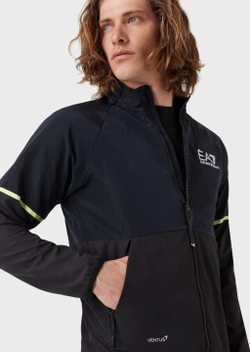 Мужской теннисный костюм EA7 Man Woven Tracksuit - black