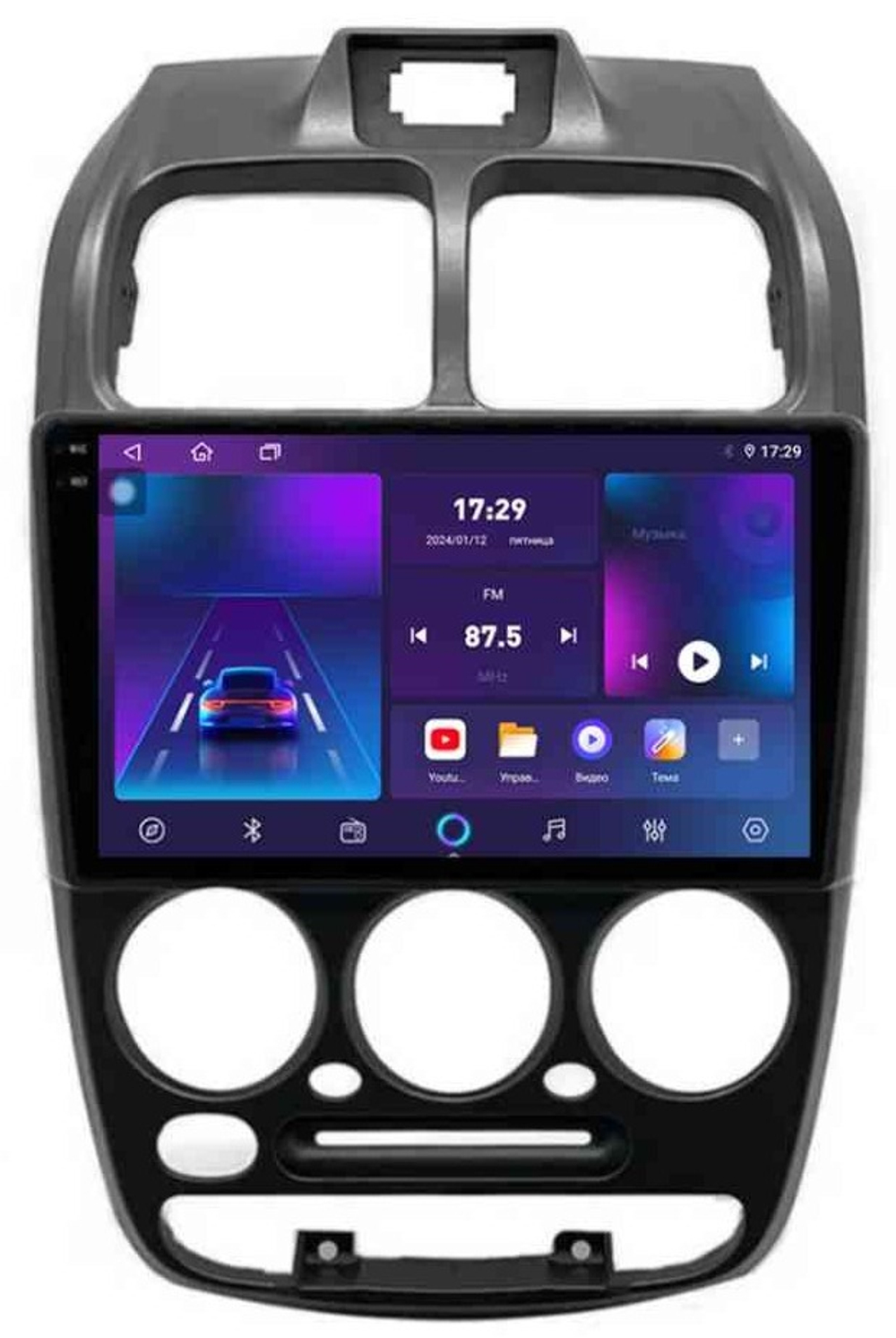 Магнитола для Hyundai Accent 2000-2011 - Parafar PF179LUX1RN2K на Android 13, QLED+2K, ТОП процессор, 4Гб+32Гб, CarPlay, 4G SIM-слот