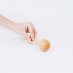 Деревянная погремушка из кедра с наполнением из пшена. WT4