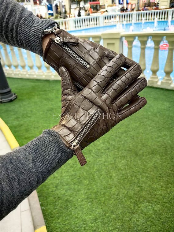 Перчатки из кожи крокодила AC-78