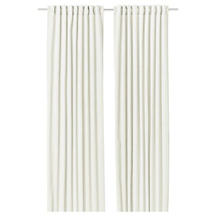 IKEA SANELA  (ИКЕА САНЕЛА)  -  Штора, 2 шт, на ленте/кремовая, 140x300 см