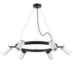 LR0163660 Люстра RULLO 6х50W GU10 ЧЕРНЫЙ/БЕЛЫЙ (571016+214436-6+202430-6)