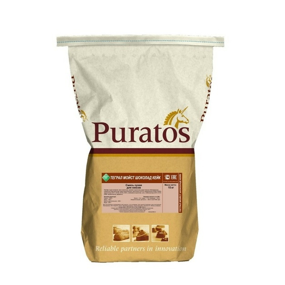 Смесь Теграл Мойст Шоколад Кейк для Шоколадных Кексов Puratos 15кг