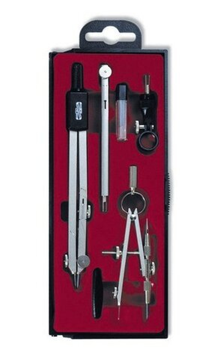 KOH-I-NOOR 6902 Чертежный набор для студентов (готовальня), 6 предметов, пластик