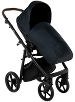 Детская коляска Roan Esso 3 в 1 с автокреслом Tutis Elo Lux EduSky Black ESS111/1 Caviar/Black