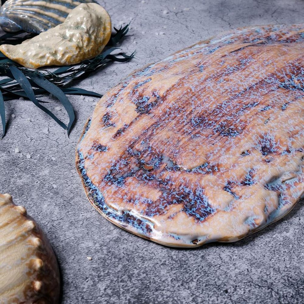 Блюдо овальное 51,8*23,5 см h3,5 см Light Purple Shell   P.L. [1]