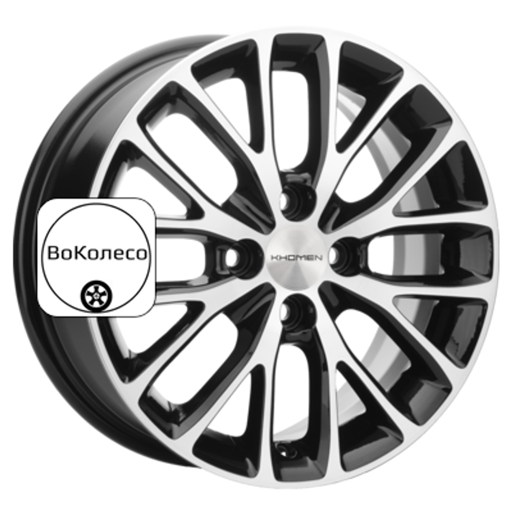 6x15/4x98 ET36 D58,6 KHW1506 (Lada Granta) Black-FP Khomen Wheels