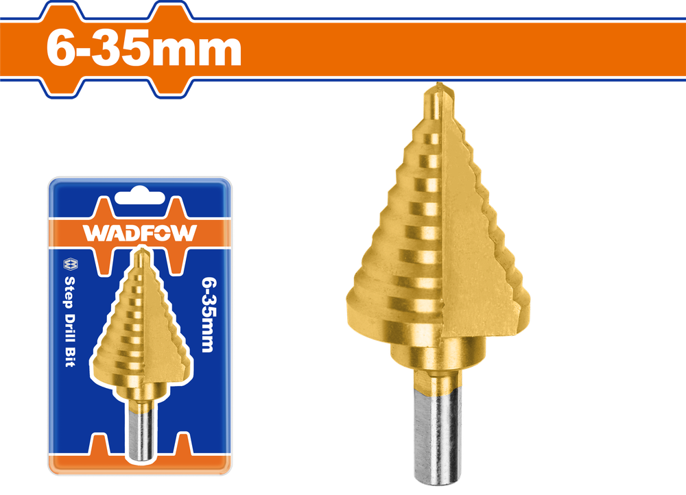 Сверло ступенчатое WADFOW WJD1406 6-35 мм